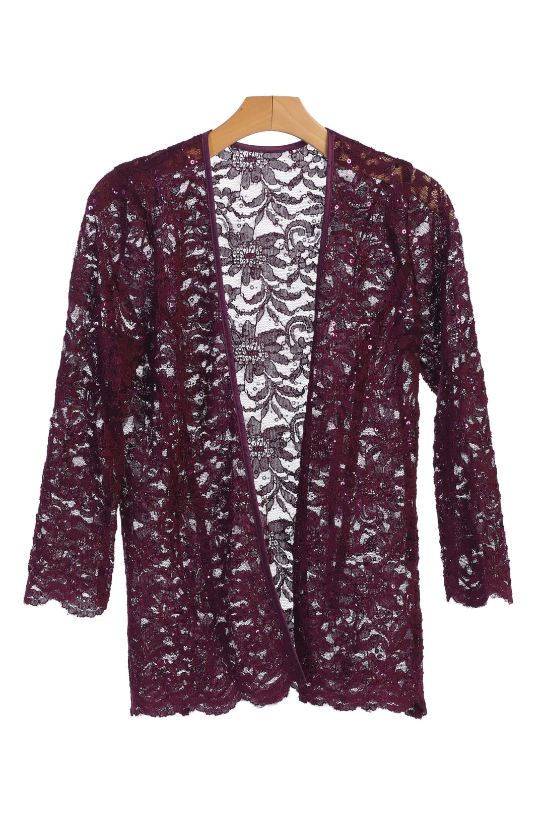Formal Lace Scallop Edge Jacket - The Dress Outlet