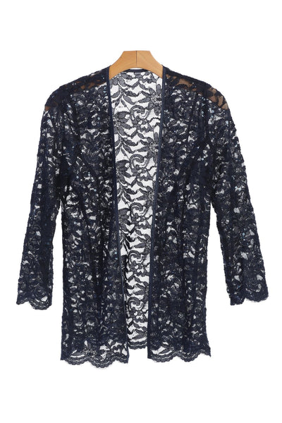 Formal Lace Scallop Edge Jacket - The Dress Outlet
