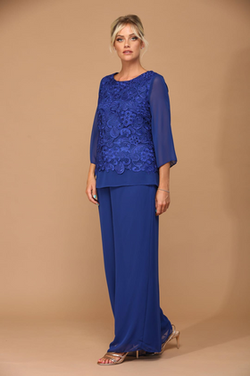 Clearance Royal Size 2XL Formal Mother of the Bride Lace Pant Suit Eva USA 3289