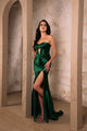 Formal Sweetheart Sheath Evening Dress By May Queen MQ2127 - HUNTERGREEN / 2 - Dress