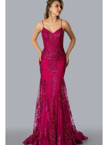 Fuchsia Prom Dress Mermaid Formal Evening Gown Stella Couture 21066