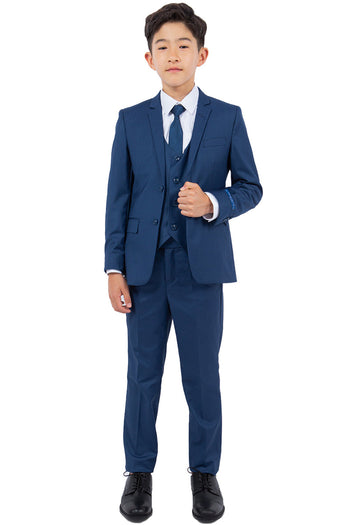 Boys Suit Perry Ellis Vested Boy's Wedding Suit in Indigo Blue