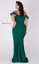 Gaby Charbachi G0665 Off-Shoulder Ruffled Corset Evening Gown in Black - Size 4