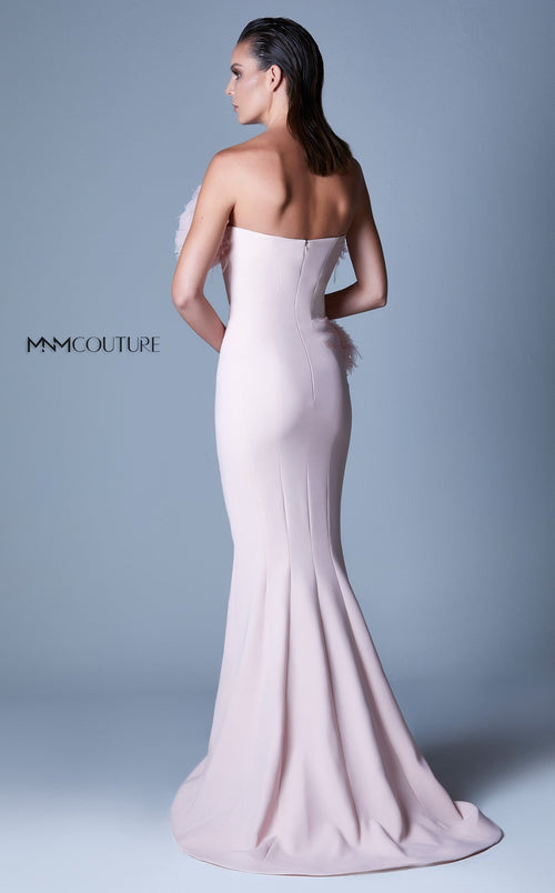 Gaby Charbachi G1091 Strapless Ruffle Applique Evening Gown by MNM Couture