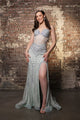 Gala Dress Sweetheart High Slit Sheath Prom Gown By Royal Queen RQ8156 - SAGE / 8 - Dress