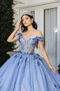 Gala Gown Off Shoulder Sheer Corset Prom Dress By Layla K LK262 - Dress