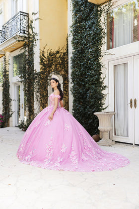 Gala Gown Off Shoulder Sheer Corset  Prom Dress By Layla K LK262