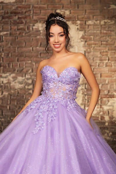 Gala Gown Sweetheart Corset Back Quinceanera Gown By Layla K LK243 - LILAC / 2 - Dress