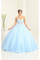 Gala Gown Sweetheart Corset Back Quinceanera Gown By Layla K LK243 - BABYBLUE / 2 - Dress