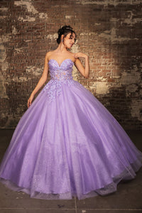 Gala Gown Sweetheart Corset Back Quinceanera Gown By Layla K LK243 - LILAC / 2 - Dress