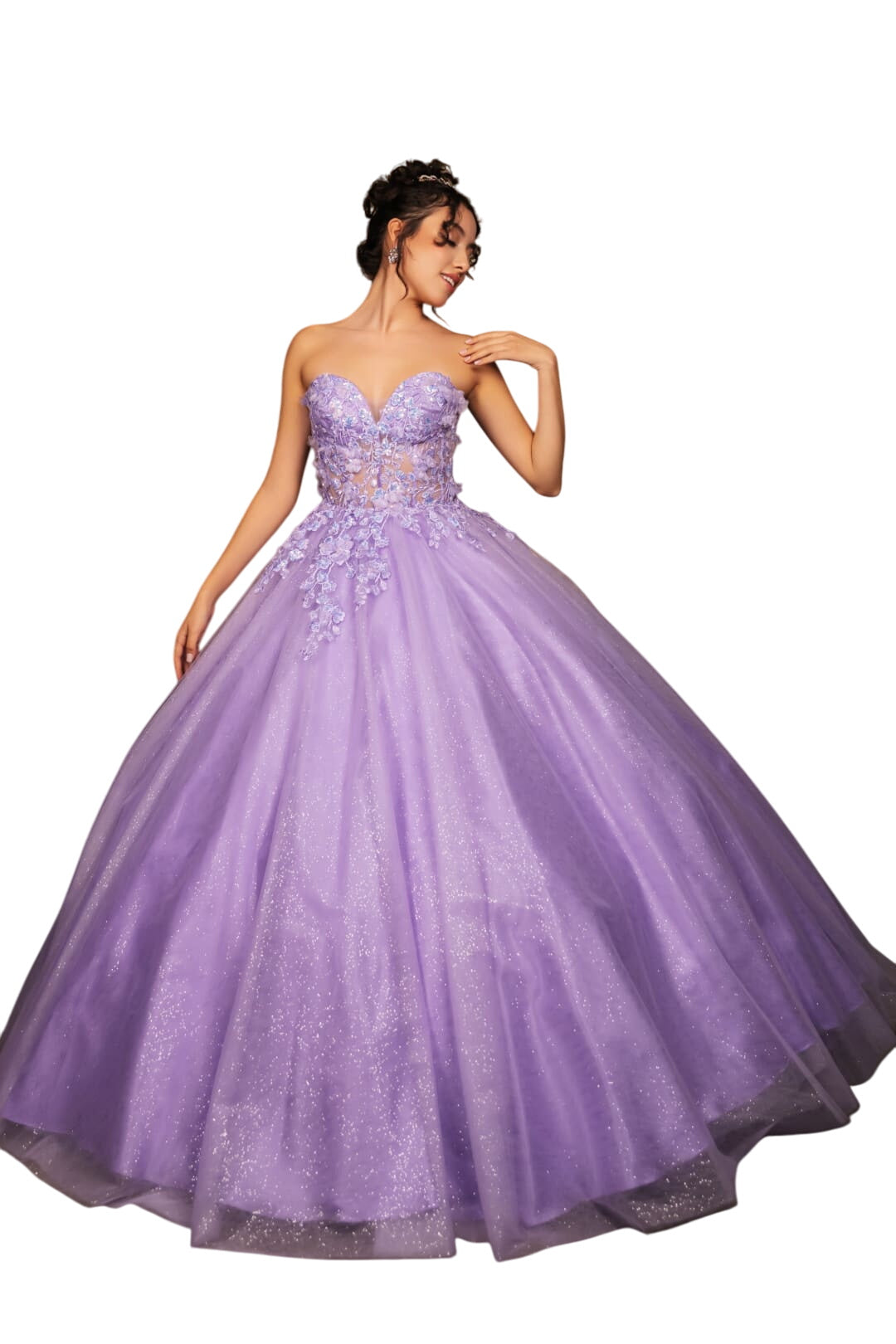 Gala Gown Sweetheart Corset Back Quinceanera Gown By Layla K LK243 - LILAC / 2 - Dress