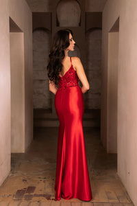 Gala Night Dress Backless Bodycon Gown V- Neck Mermaid By May Queen MQ2112 - Dress