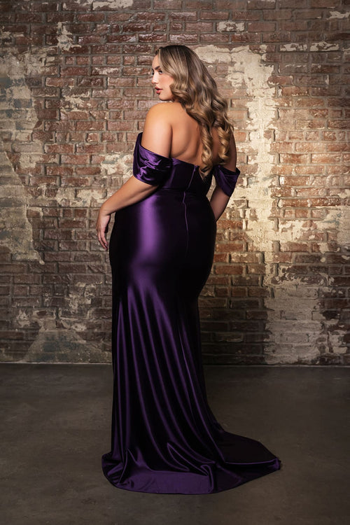 Gala Night Dress Off Shoulder Sheath Formal Dress By May Queen MQ2138B - Dress