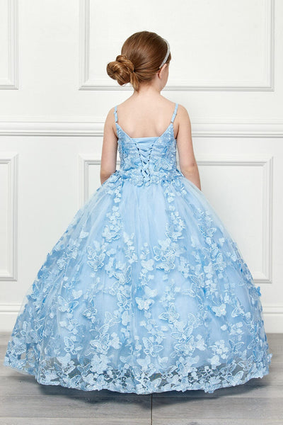 Girls 3D Butterfly Cape Ball Gown by Bella Princess PK1001