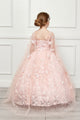Girls 3D Butterfly Cape Ball Gown by Bella Princess PK1001