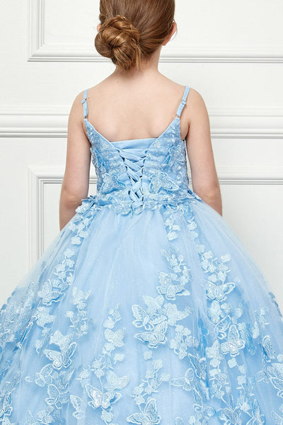 Girls 3D Butterfly Cape Ball Gown by Bella Princess PK1001