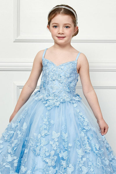 Girls 3D Butterfly Cape Ball Gown by Bella Princess PK1001