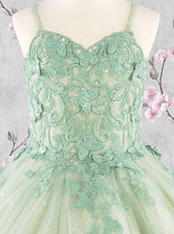 Girls 3D Butterfly Sleeveless Cape Gown by Elizabeth K GK114