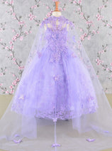 Girls 3D Butterfly Sleeveless Cape Gown by Elizabeth K GK114