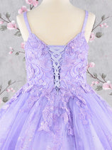 Girls 3D Butterfly Sleeveless Cape Gown by Elizabeth K GK114