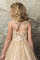 Girls Beaded Sleeveless Glitter Gown by Bella Princess C334
