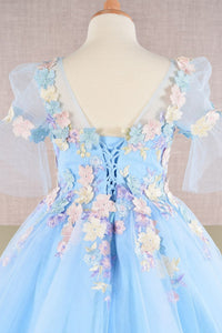 Girls Embroidered Short Sleeve Gown by Elizabeth K GK107 - Girls Formal Dresses