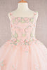 Girls Floral Applique Sleeveless Gown by Elizabeth K GK109 - Girls Formal Dresses