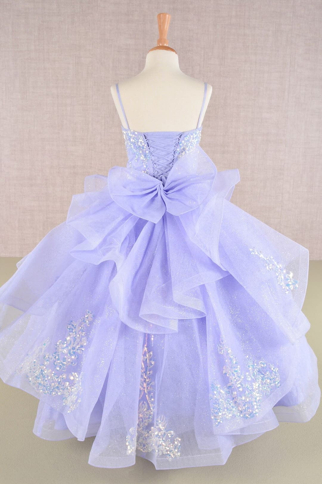 Girls Sequin Applique Sleeveless Gown by Elizabeth K GK106 - Girls Formal Dresses