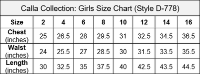 Calla D778 Girls Sleeveless Tulle Dress with Leaf Lace Appliques