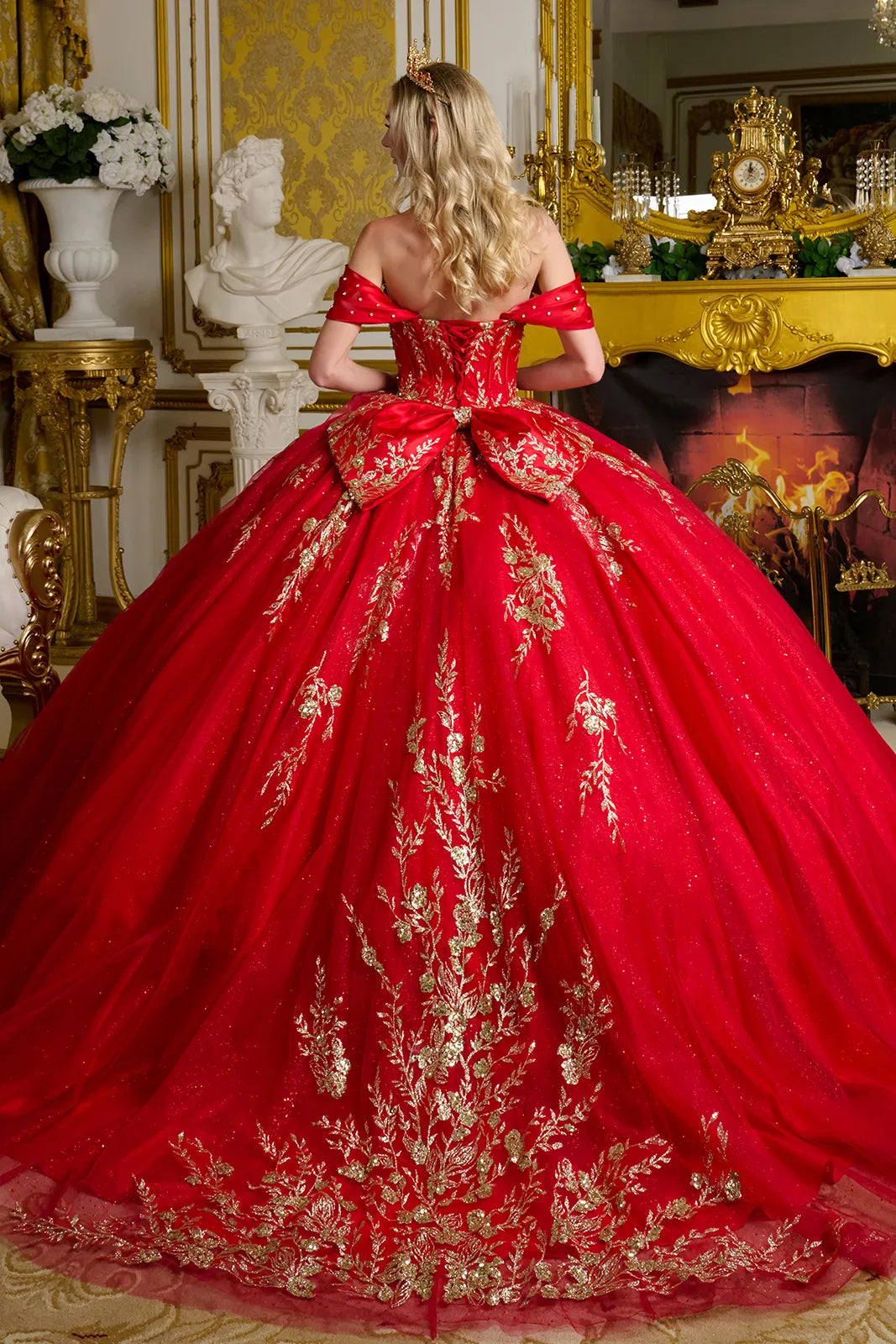 Off Shoulder Ball Gown Elizabeth K GL3631