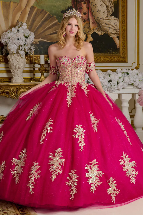 Elizabeth K Strapless Corset Ball Gown GL3641