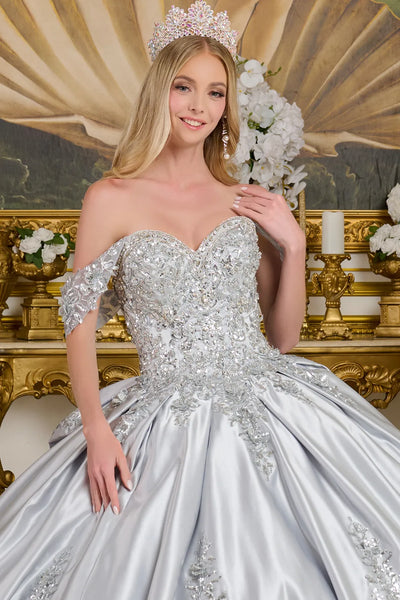 Elizabeth K Satin Sweetheart Ball Gown GL3643
