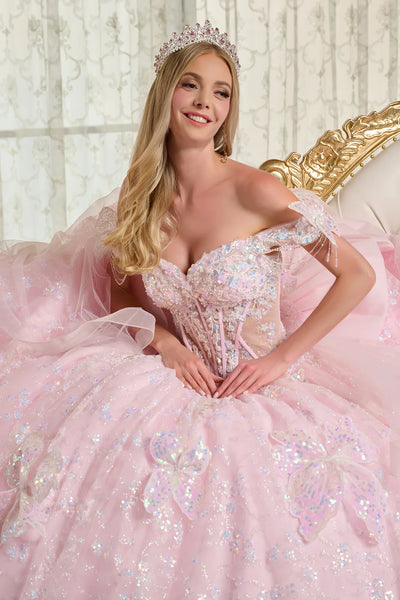 Elizabeth K 3D Butterfly Ball Gown GL3651