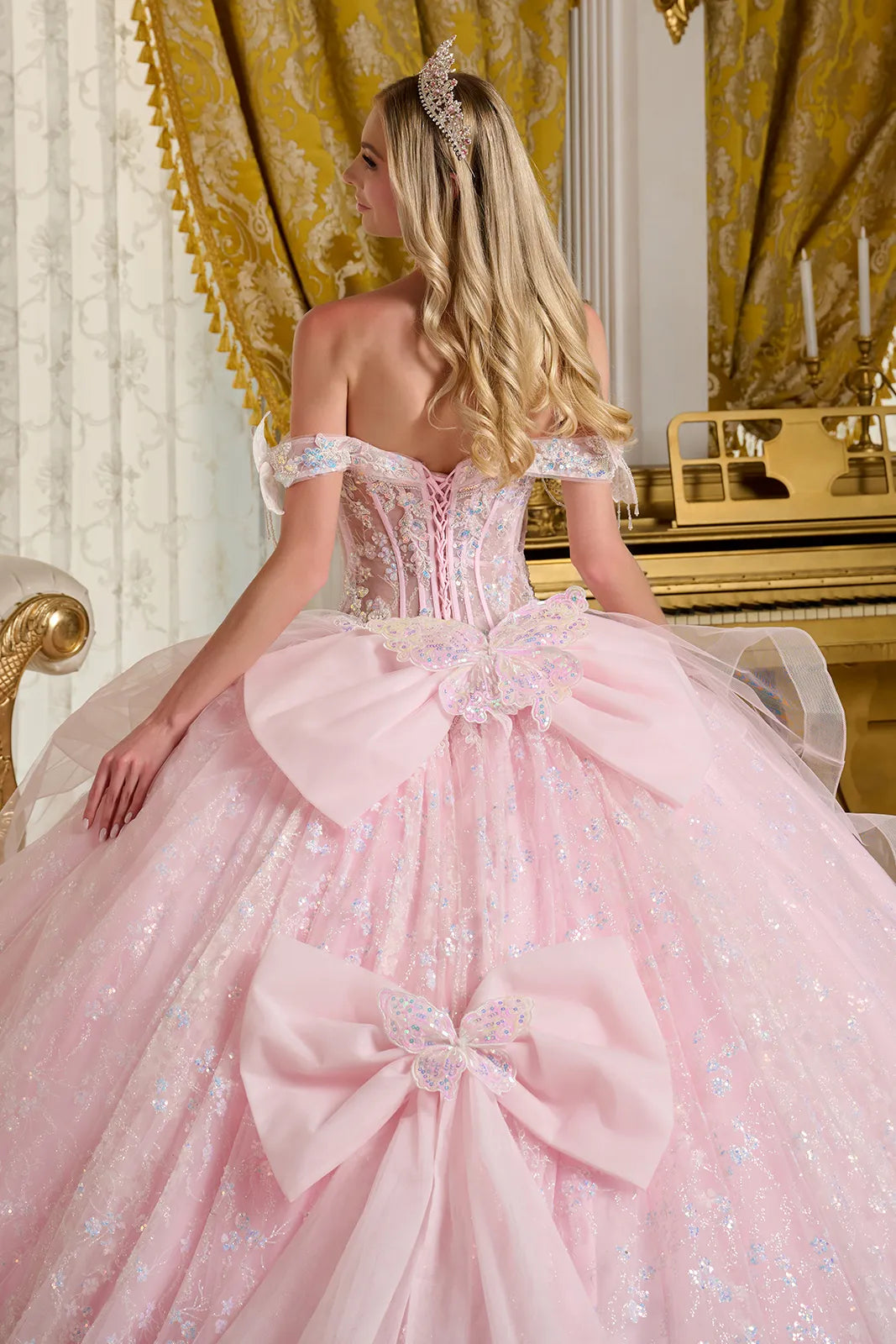 Elizabeth K 3D Butterfly Ball Gown GL3651