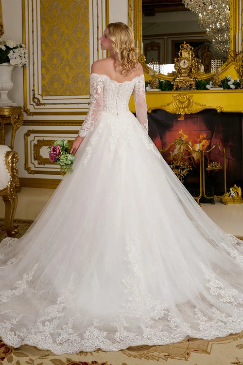 Off Shoulder Bridal Gown by Elizabeth KGL3653