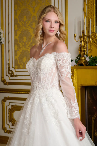 Off Shoulder Bridal Gown by Elizabeth KGL3653