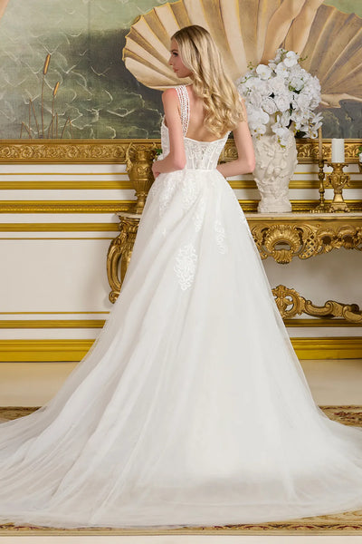 Sleeveless Bridal Overskirt Gown by Elizabeth KGL3654