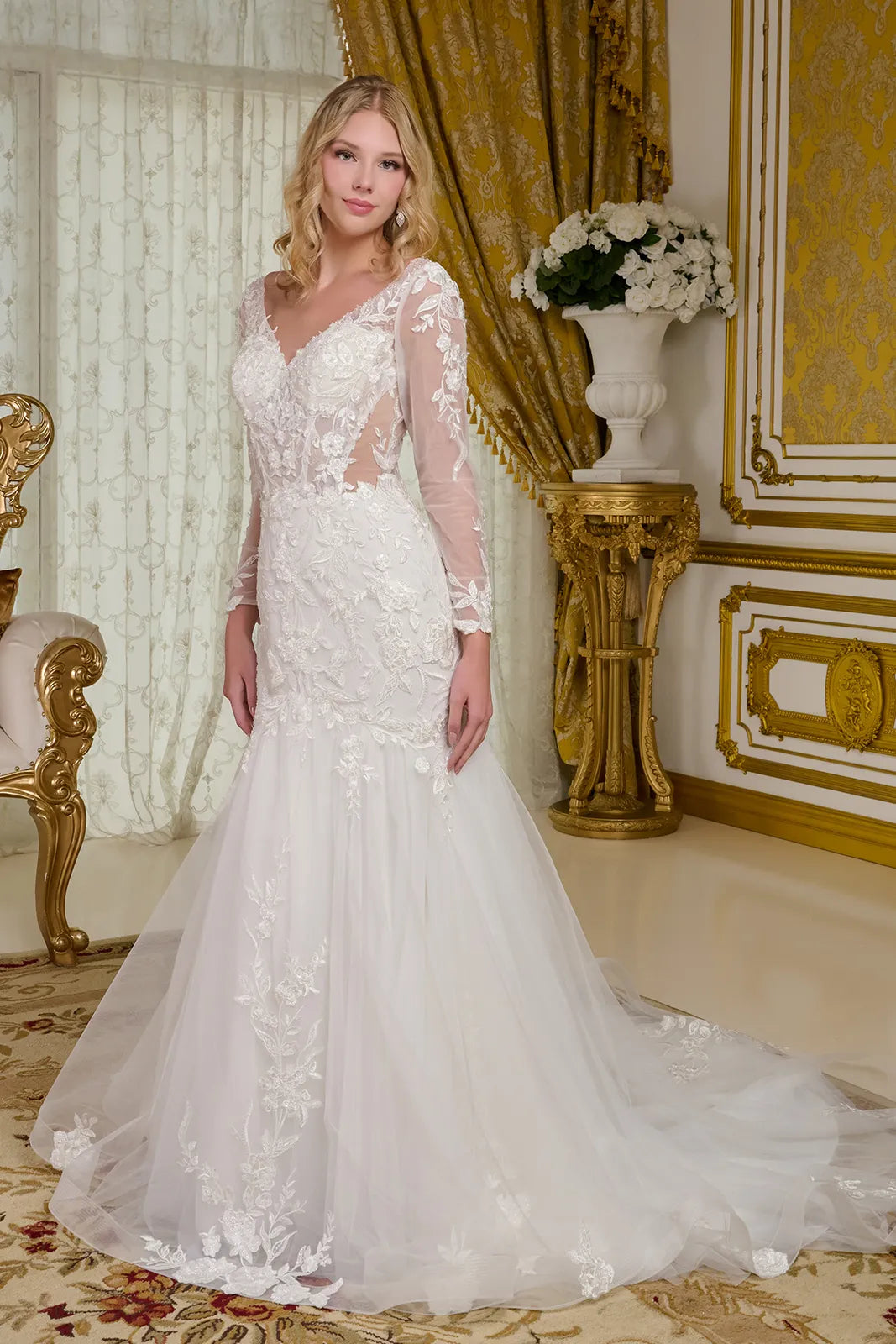 Long Sleeve Mermaid Gown by Elizabeth KGL3659