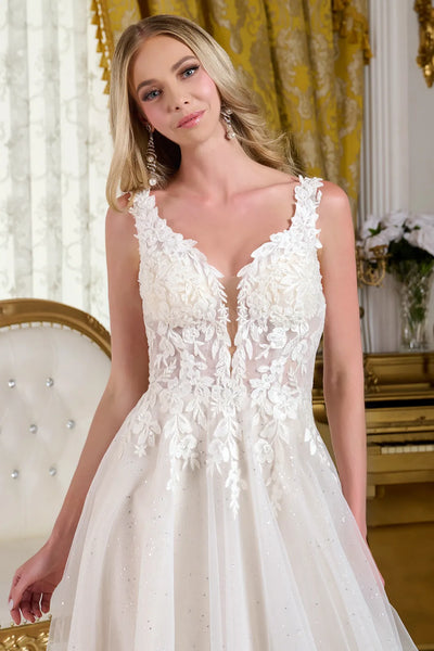 V-Neck A-line Bridal Gown by Elizabeth KGL3661
