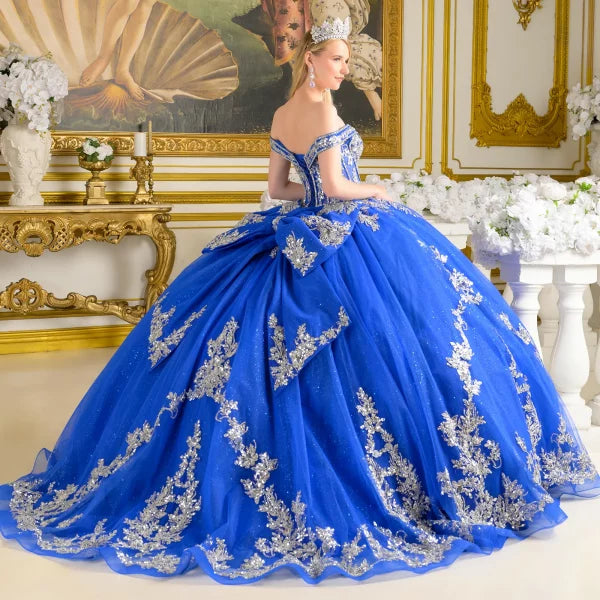 Elizabeth K GREEN Glitter Tulle, Mesh Ball Gown Quinceanera Dresses