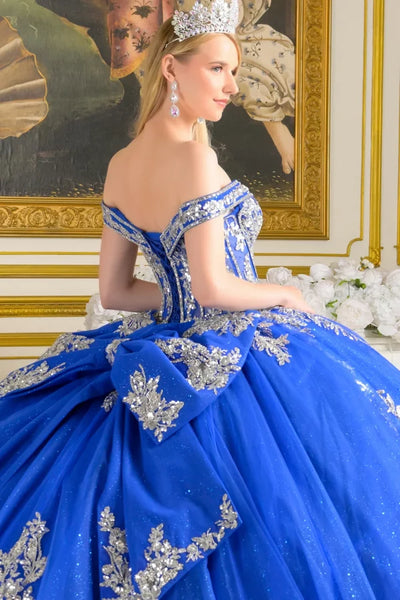 Elizabeth K GREEN Glitter Tulle, Mesh Ball Gown Quinceanera Dresses