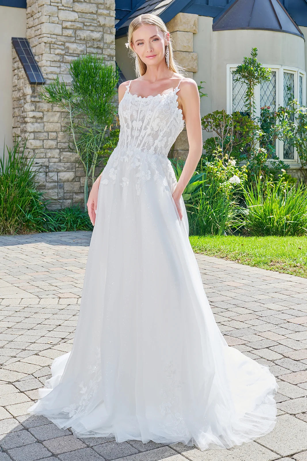 Spaghetti Strap Wedding Dress by Gloria GL3755