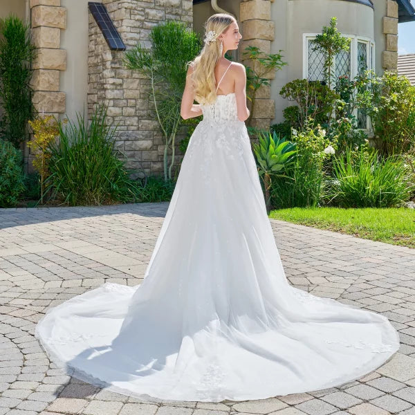 GLS By Gloria OFF WHITE Lace, Mesh, Tulle A-Line Wedding Dresses