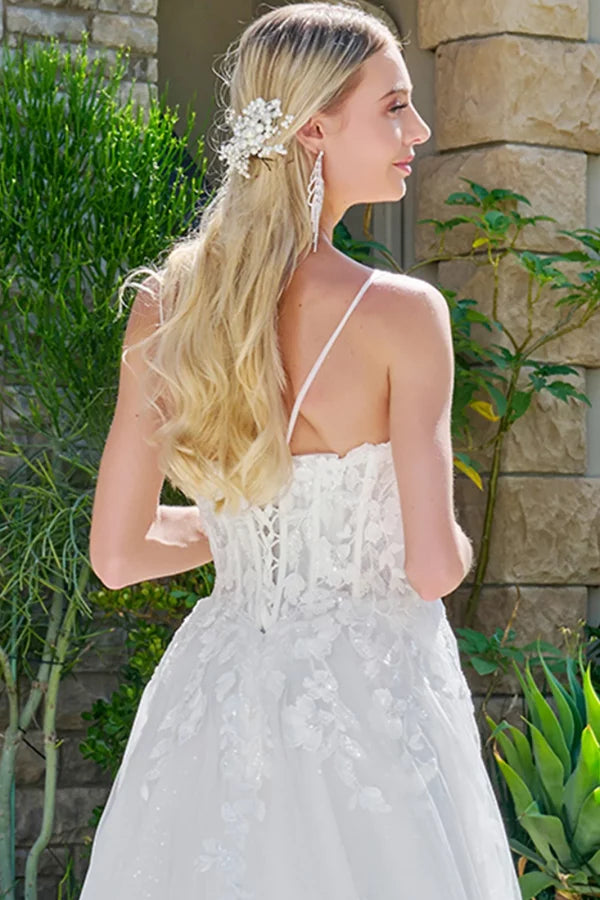 GLS By Gloria OFF WHITE Lace, Mesh, Tulle A-Line Wedding Dresses