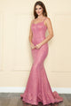 Vestido de sirena con corsé brillante de Poly USA 8992