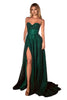 Glitter Long Prom Dress 2025 Sparkling Evening Gown - EMERALD GREEN / 2 - Dress