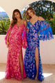 Glitter Print Cold Shoulder Slit Gown by Juliet JT2564U - Long Formal Dresses