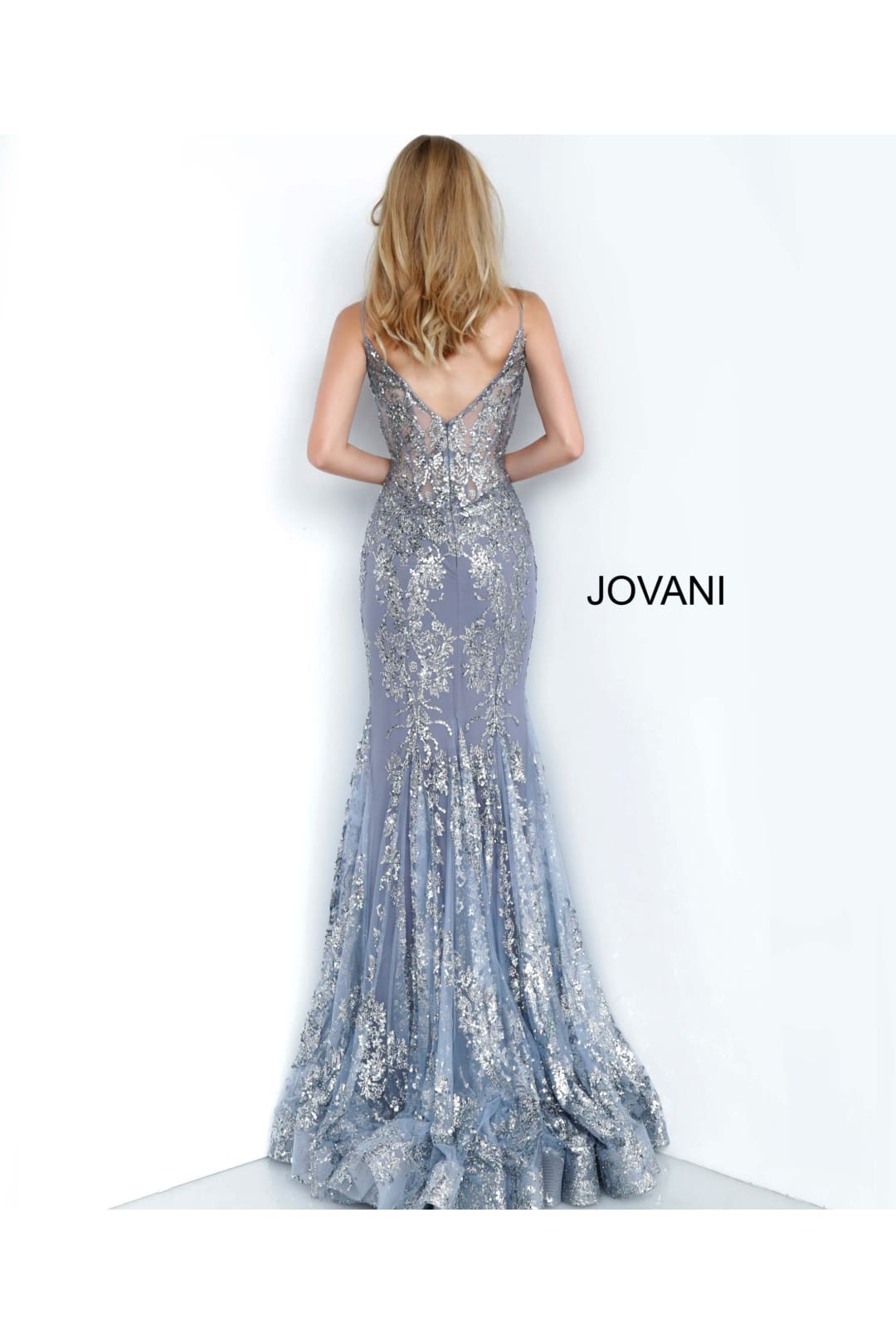 Glitter Print Fitted Sleeveless Gown by Jovani 3675 - Long Formal Dresses