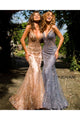 Glitter Print Fitted Sleeveless Gown by Jovani 3675 - Long Formal Dresses