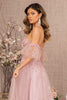 Glitter Print Puff Sleeve Gown by GLS Gloria GL3126 - Long Formal Dresses